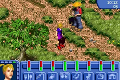 The Sims Bustin' Out gameplay screenshot on GBA