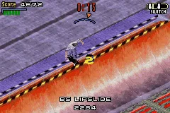 Tony Hawk's Pro Skater 3 gameplay screenshot on GBA