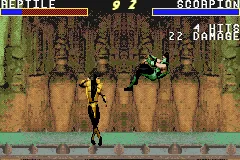Ultimate Mortal Kombat 3 gameplay screenshot on GBA