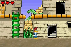 Woody Woodpecker in Crazy Castle 5 gameplay screenshot on GBA