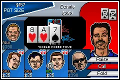 World Poker Tour gameplay screenshot on GBA