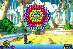 Worms Blast gameplay screenshot on GBA