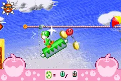 Yoshi Topsy-Turvy gameplay screenshot on GBA