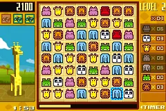 Zooo: Action Puzzle Game gameplay screenshot on GBA