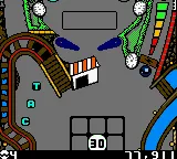 3-D Ultra Pinball: Thrillride gameplay screenshot on GBC