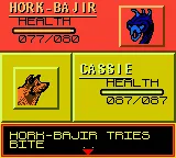 Animorphs gameplay screenshot on GBC