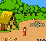 Asterix & Obelix Contre Cesar gameplay screenshot on GBC