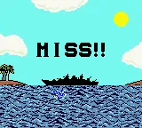 Battleship gameplay screenshot on GBC