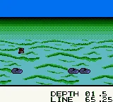 Black Bass: Lure Fishing gameplay screenshot on GBC