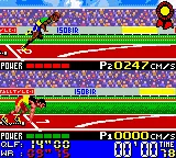 Carl Lewis Athletics 2000 gameplay screenshot on GBC