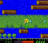 Frogger 2 gameplay screenshot on GBC