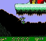 Gex 3: Deep Cover Gecko gameplay screenshot on GBC