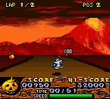 Halloween Racer gameplay screenshot on GBC