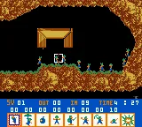 Lemmings & Oh No! More Lemmings gameplay screenshot on GBC