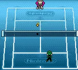 Mario Tennis gameplay screenshot on GBC