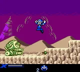 Mega Man Xtreme 2 gameplay screenshot on GBC