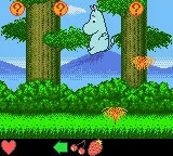 Moomin's Tale gameplay screenshot on GBC