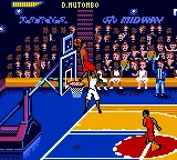 NBA Hoopz gameplay screenshot on GBC