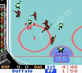 NHL 2000 gameplay screenshot on GBC