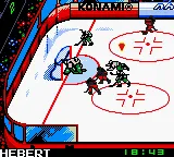 NHL Blades of Steel 2000 gameplay screenshot on GBC