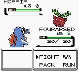 Pokémon Crystal gameplay screenshot on GBC
