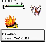 Pokémon Gold gameplay screenshot on GBC