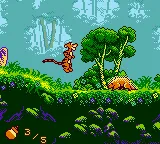 Pooh and Tigger's Hunny Safari gameplay screenshot on GBC