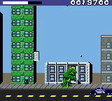 Rampage: World Tour gameplay screenshot on GBC