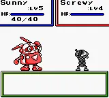 Robopon Sun, Star, and Moon Versions gameplay screenshot on GBC