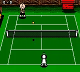 Snoopy Tennis gameplay screenshot on GBC