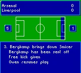 Soccer Manager gameplay screenshot on GBC