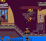 Spirou: The Robot Invasion gameplay screenshot on GBC