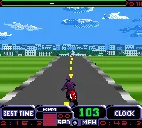 Test Drive Cycles gameplay screenshot on GBC