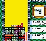 Tetris DX gameplay screenshot on GBC