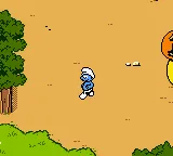 The Adventures of the Smurfs gameplay screenshot on GBC
