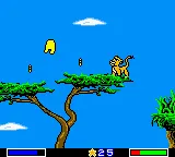 The Lion King: Simba's Mighty Adventure gameplay screenshot on GBC