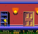 The Simpsons: Night of the Living Treehouse of Horror gameplay screenshot on GBC