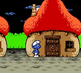 The Smurfs' Nightmare gameplay screenshot on GBC