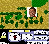 Tiger Woods PGA Tour 2000 gameplay screenshot on GBC