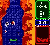 Toobin' gameplay screenshot on GBC