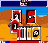 Uno gameplay screenshot on GBC