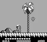 Adventure Island II: Aliens in Paradise gameplay screenshot on Game Boy
