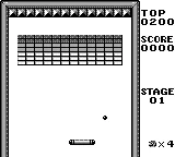 Alleyway gameplay screenshot on Game Boy