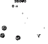 Asteroids gameplay screenshot on Game Boy