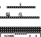 Bubble Bobble gameplay screenshot on Game Boy