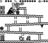 Donkey Kong gameplay screenshot on Game Boy