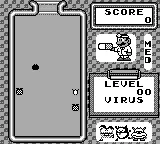 Dr. Mario gameplay screenshot on Game Boy