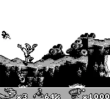 Earthworm Jim gameplay screenshot on Game Boy