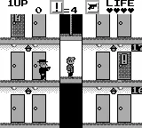 Elevator Action gameplay screenshot on Game Boy