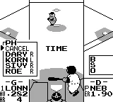 Extra Bases gameplay screenshot on Game Boy